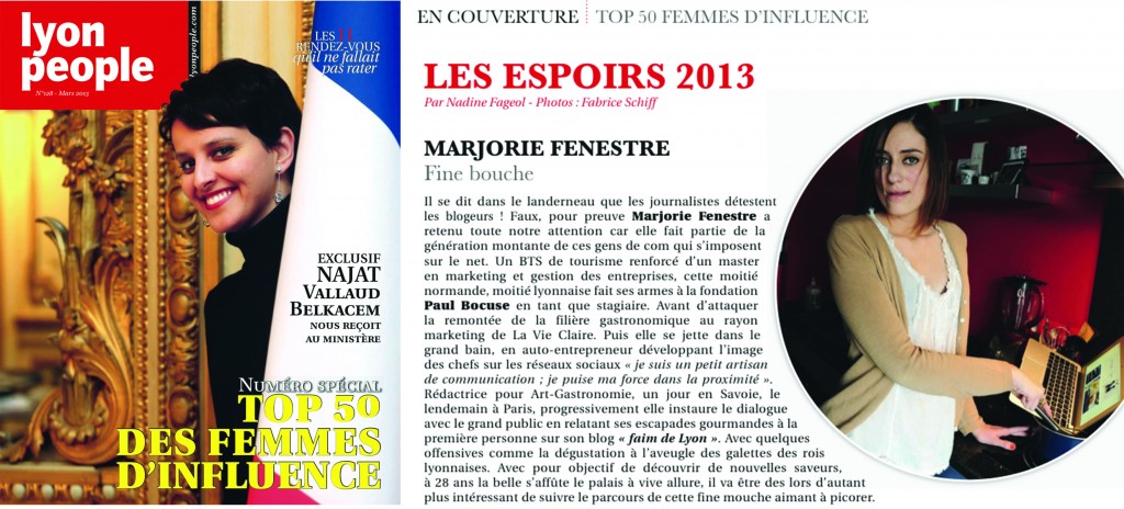 Espoir 2013 du top 50 des femmes d’influence