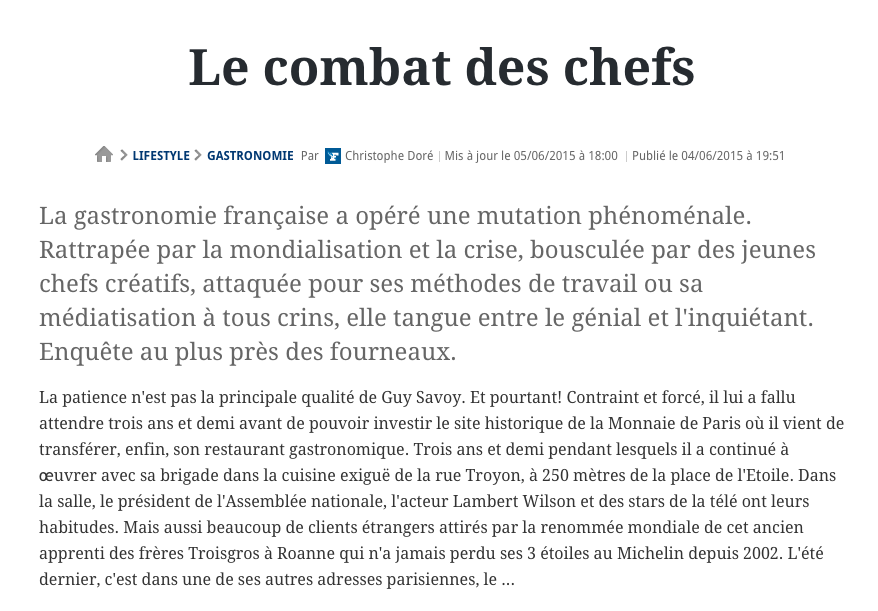 Le combat des chefs, la face cachée des grands restaurants